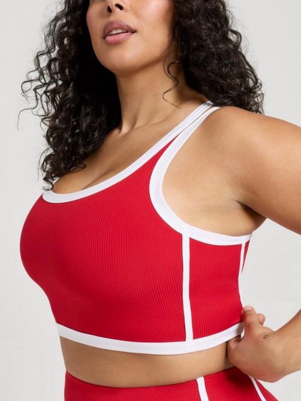Torrid TRU Red Ribbed Performance Sports Bra NWT! Size 0